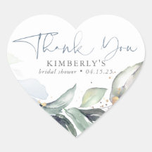 Dammigt blågrön eleganta kalligrafi tackkort