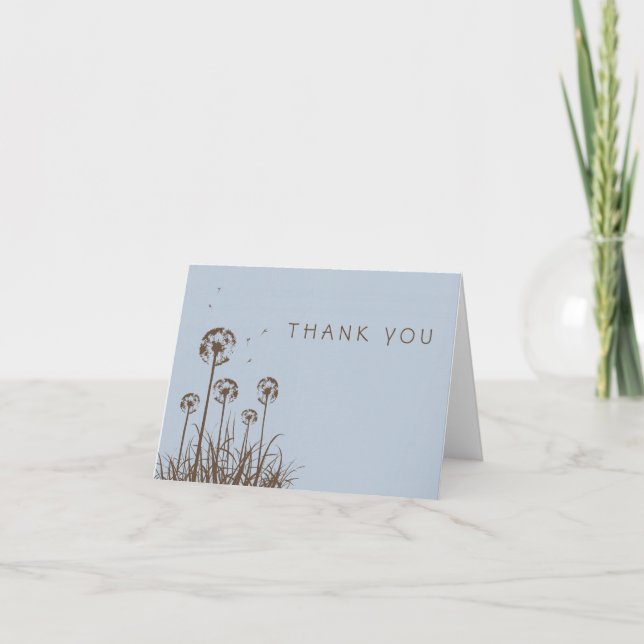 Dammigt blått- och bruntmaskrostack tack kort (Framsida)