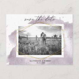 Dammigt guld och mauve | Foto Spara datumet Vykort