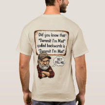Dammit jag är galen Rolig Palindrom T-Shirt