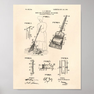 Dammkarta 1905 Patent Art Old Peper Poster