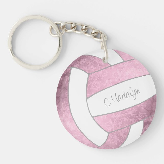 Dammlig rosa-anpassade namn, gåvor från volleyball (Framsidan)