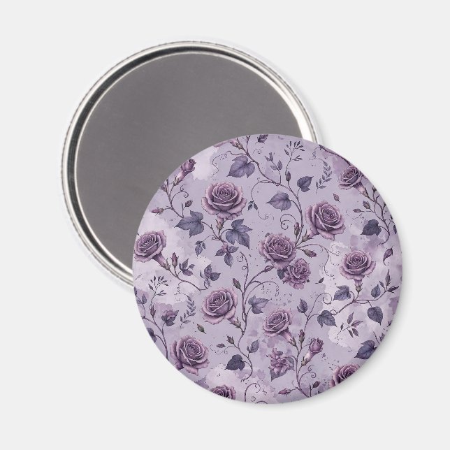 Dammlilafärgad Ros Drömska Nyanser Blommig  Magnet (Front/Back)