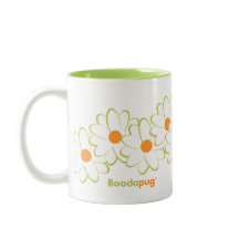 Dammopsmugg (White&Green blommor)