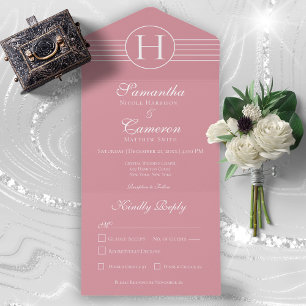 Dammör för Dusty-Rosa i deco Modern Monogram
