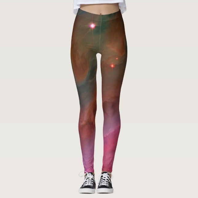 Dammpelare i Orion Nebula rymden Leggings (Framsida)