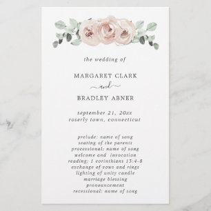 Dammros Floral Elegant Budget Bröllopsprogram