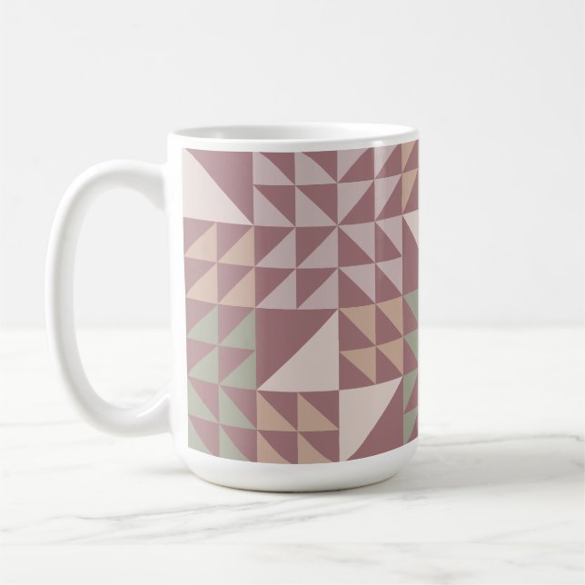 Dammros geometriskt täcke mönster kaffemugg (Vänster)