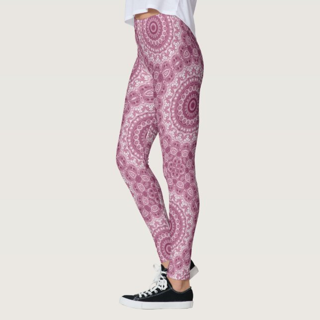 Dammros Mandala Mönsterdesign Leggings (Vänster)