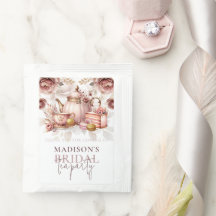 Dammrosa akvarell Bröllopste Anpassad