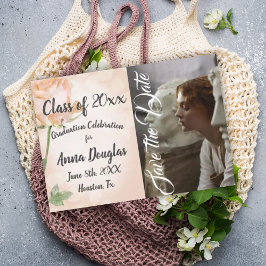 Dammrosa, Blommig Save-the-Date-kort Rådkort