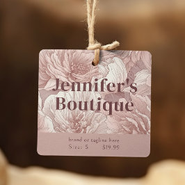 Dammrosa blomstermärkning för boutique-kläder