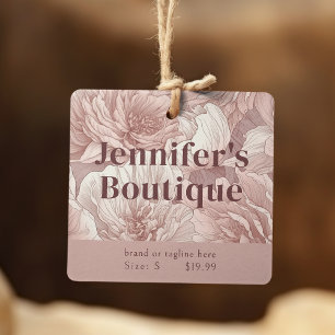 Dammrosa blomstermärkning för boutique-kläder