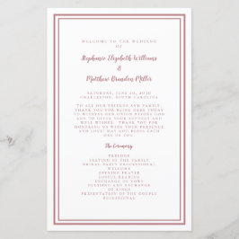 Dammrosa Bröllopsscript Budget Ceremoni Program