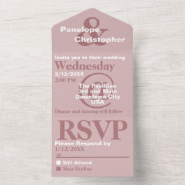 Dammrosa Modern typografi Stora symboler Bröllop