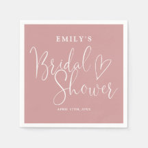 Dammrosa Skrift Kalligrafi Bröllopsdusch