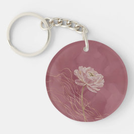 Dammroséguld Blommig Linje Konst Elegant