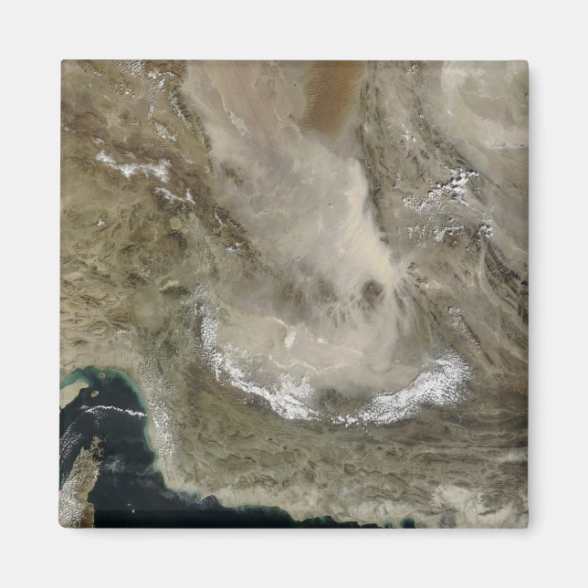 Dammstorm i Iran Magnet (Framsidan)