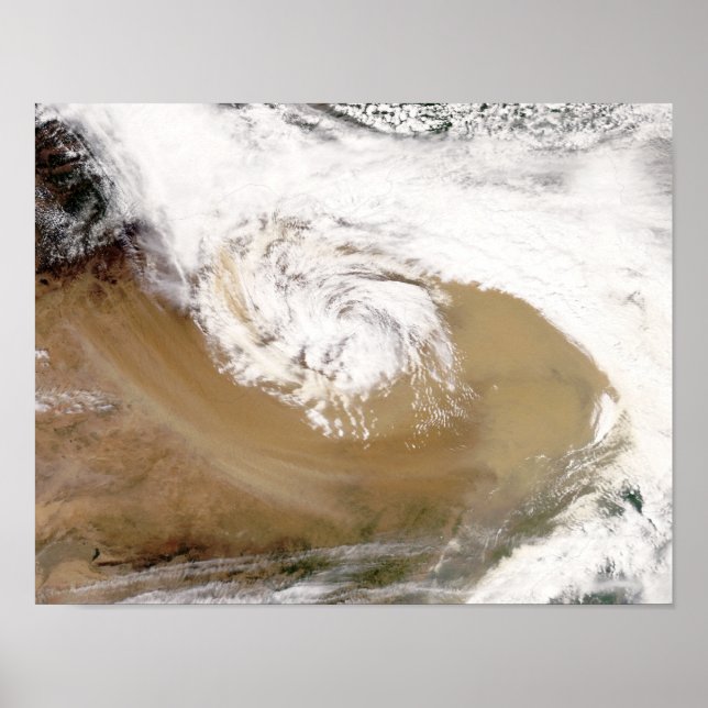 Dammstorm i norra Chinan Poster (Framsidan)