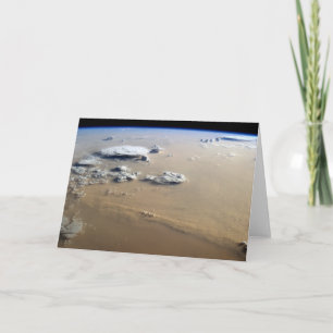 Dammstormen över Saharaöknen och över Västsaharas Kort