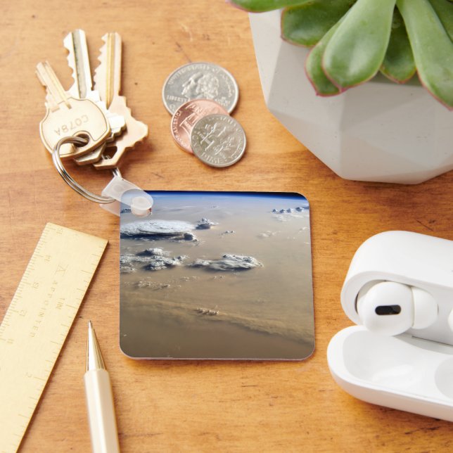 Dammstormen över Saharaöknen och över Västsaharas  Nyckelring (Skrivbord)