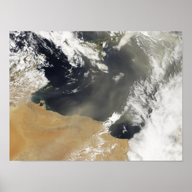 Dammsugnar som blåser utanför Nordafrika kusten Poster (Framsidan)