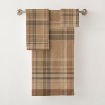 Dammt Orange Terrakotta Brun Farmhouse Plaid