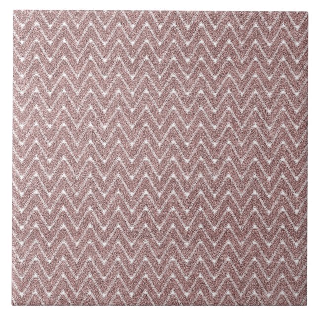 Dammt Rosa Liten Chevron Mönster Kakelplatta (Framsidan)