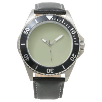Dammt Salvia Grön Enfärgad Armbandsur
