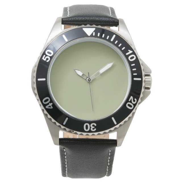 Dammt Salvia Grön Enfärgad Armbandsur (Framsida)