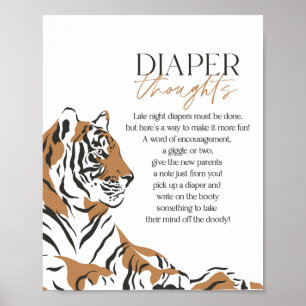 Dammtigerdusch för barn sent på natten poster