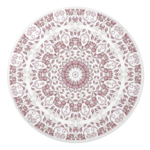 Dammtorrosa Blommig Mandala Knopp