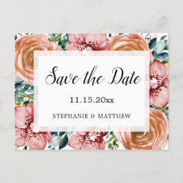 Dammtorrosa orkidéer Bröllop Save The Date Meddelande Vykort