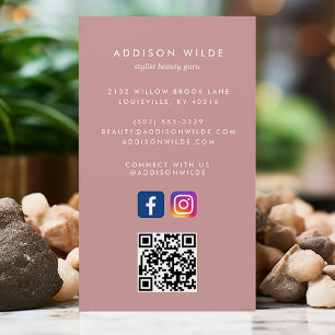 Dammtorrosa sociala medier Instagram Facebook QR-k Visitkort