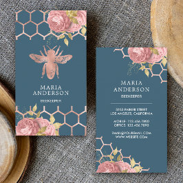 Dammtorrosar Guld Rosa Blush Rosa Blommig Honungsb Visitkort