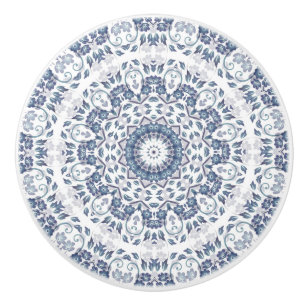 Dammtorrs Blå Blommig Mandala Knopp