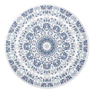 Dammtorrs Blå Blommig Mandala Knopp