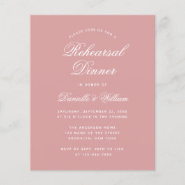 Dammtorrsbudget för övningsmiddagsinbjudan