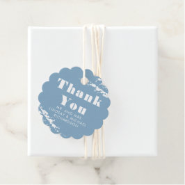 Dammtorrt blå pampasgräs tack gåvor etiketter