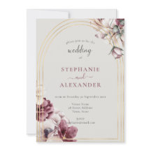 Dammtorrt Plommon Blommig Bröllops QR-kod