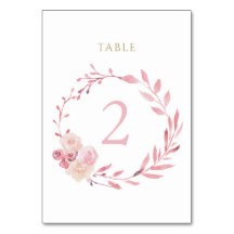 dammtrosa blomsterkrans bord nummer skylt