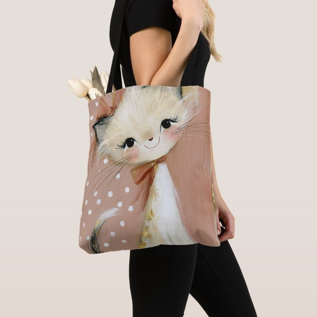 Dammtrosa Matt Terrakotta Whimsy Katt Tygkasse (Närbild)