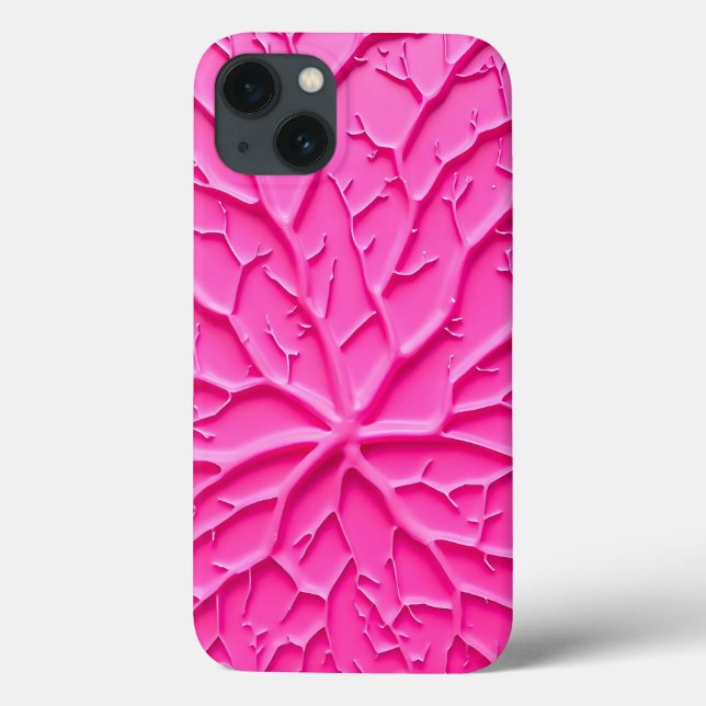 Dammtrosa organiskt gren-iPhone-fodral för kvinnor (Baksida)