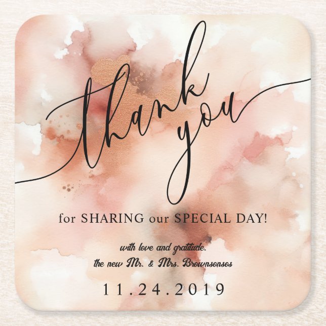 Dammvatten i ro Guld Underlägg Papper Kvadrat (Framsidan)