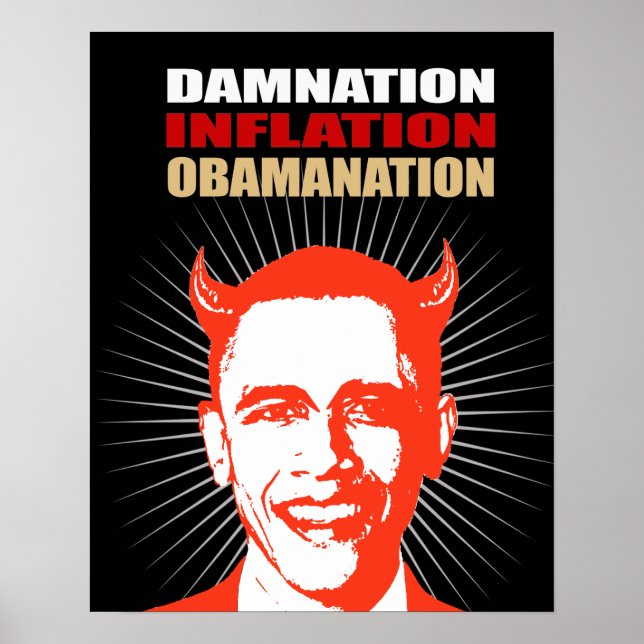 DAMNATION. INFLATION. OBAMANTI POSTER (Framsidan)