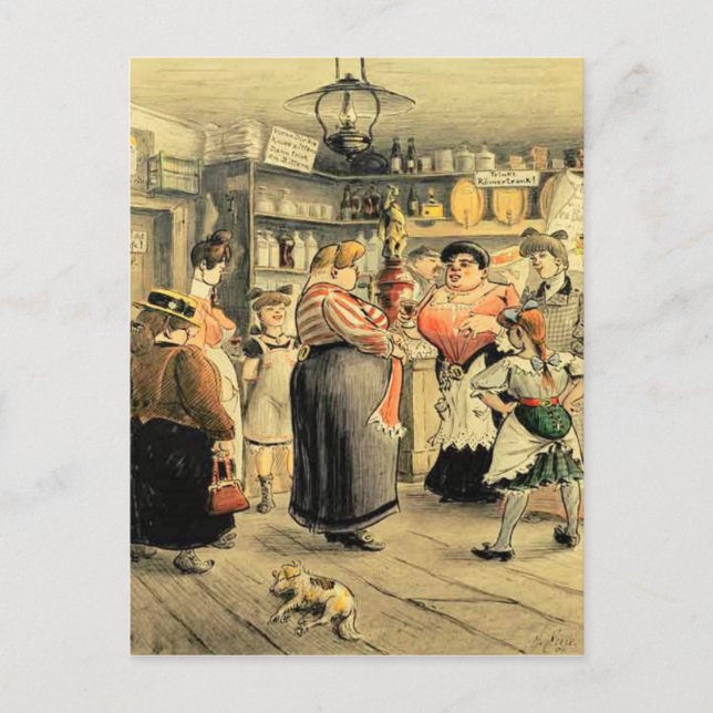Damnatt på puben vykort (Framsida)