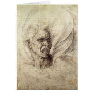 Damned Soul av Michelangelo Hälsningskort