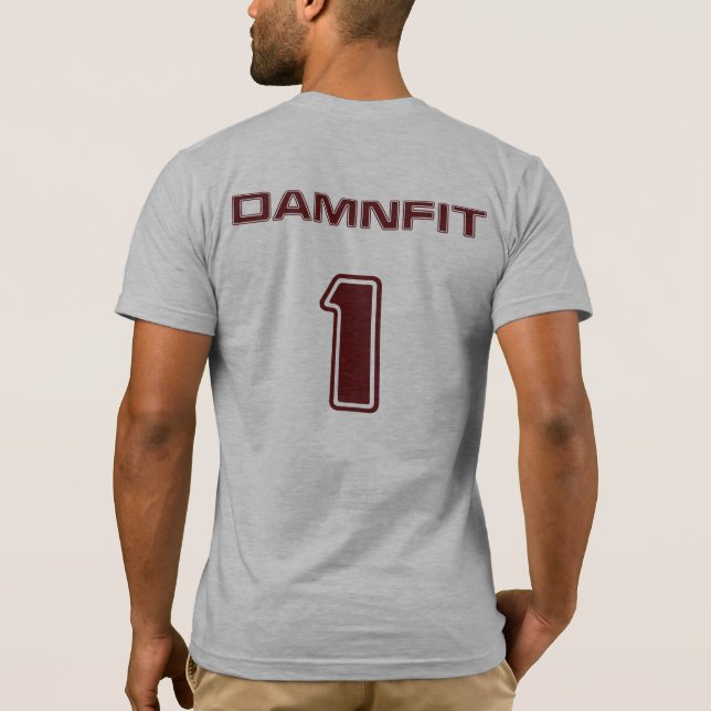 DAMNFIT1 Cran/Grått T-Shirt (Baksida)