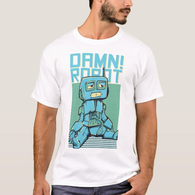 Damnn Robot T-shirt (Framsida)