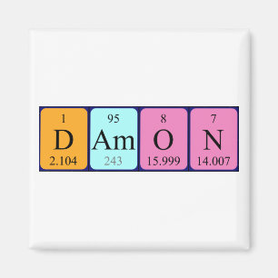 Damon-magneten bord namn magnet